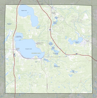 Roscommon County MI USGS topo map