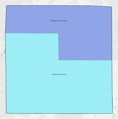 Roscommon County MI school district boundaries map