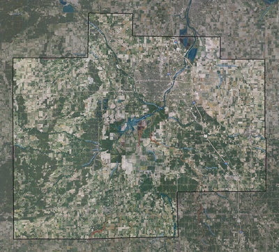 Saginaw County MI USGS imagery and topo map