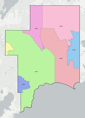 Schoolcraft County MI ZIP code boundaries map