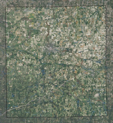Shiawassee County MI USGS imagery and topo map