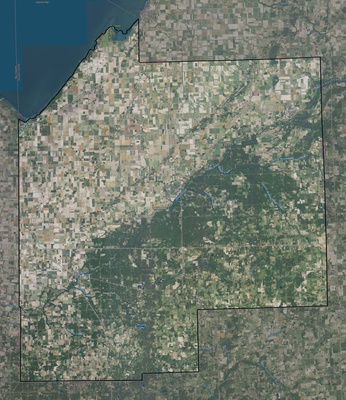 Tuscola County MI USGS imagery and topo map