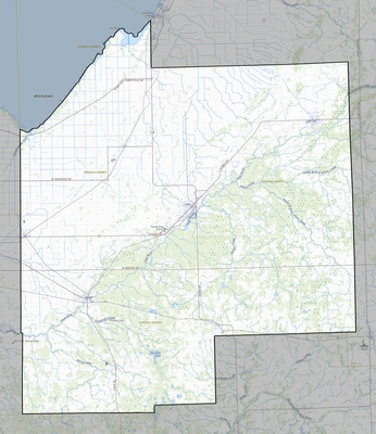 Tuscola County MI USGS topo map