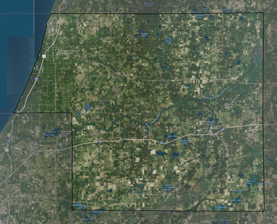 Van Buren County MI USGS imagery and topo map