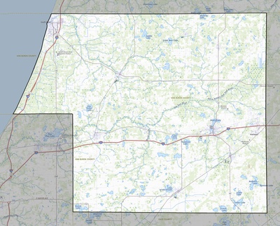 Van Buren County MI USGS topo map