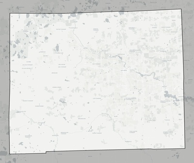 Washtenaw County MI county basemap context