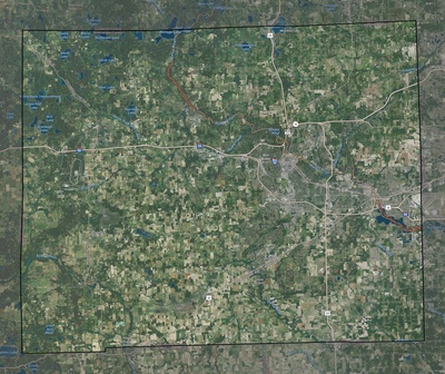 Washtenaw County MI USGS imagery and topo map