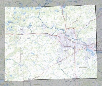 Washtenaw County MI USGS topo map