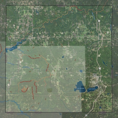 Wexford County MI USGS imagery and topo map