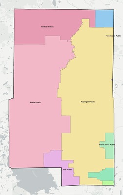 Aitkin County MN school district boundaries map