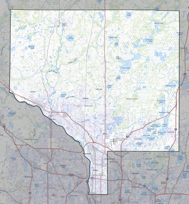 Anoka County MN USGS topo map