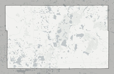 Becker County MN county basemap context