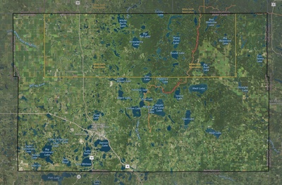 Becker County MN USGS imagery and topo map