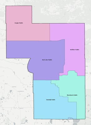 Beltrami County MN school district boundaries map