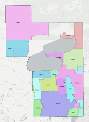 Beltrami County MN ZIP code boundaries map