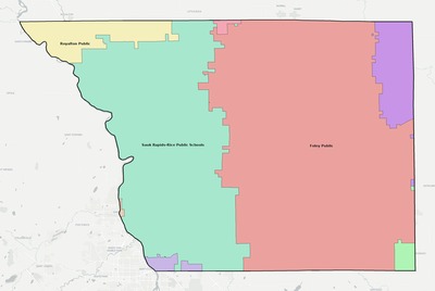 Benton County MN school district boundaries map