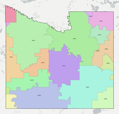 Blue Earth County MN ZIP code boundaries map