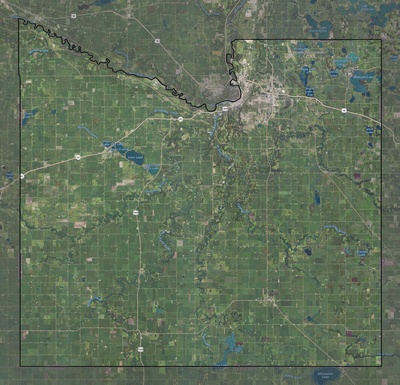 Blue Earth County MN USGS imagery and topo map