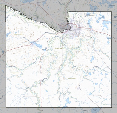 Blue Earth County MN USGS topo map