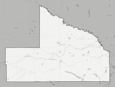 Brown County MN county basemap context