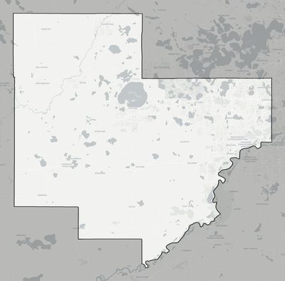 Carver County MN county basemap context