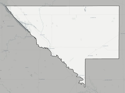 Chippewa County MN county basemap context