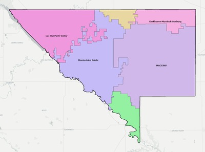 Chippewa County MN school district boundaries map