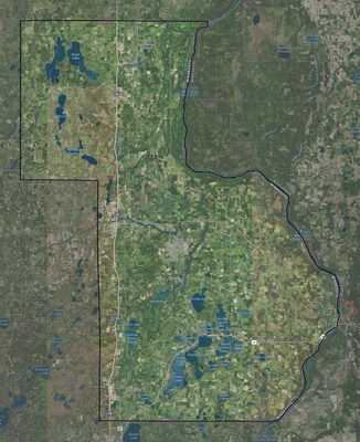 Chisago County MN USGS imagery and topo map