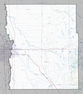 Clay County MN USGS topo map
