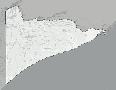 Cook County MN county basemap context