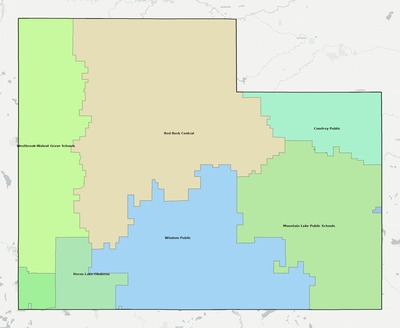Cottonwood County MN school district boundaries map