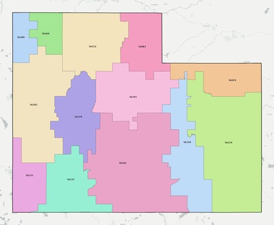 Cottonwood County MN ZIP code boundaries map