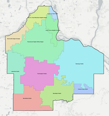 Dakota County MN school district boundaries map