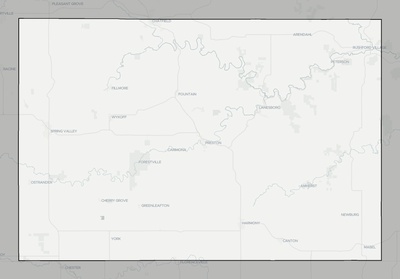 Fillmore County MN county basemap context