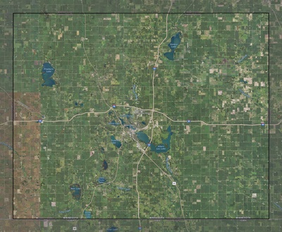 Freeborn County MN USGS imagery and topo map