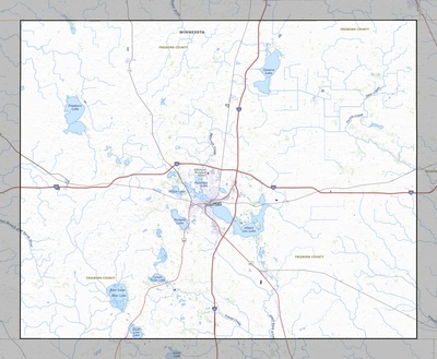 Freeborn County MN USGS topo map