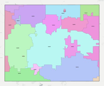 Freeborn County MN ZIP code boundaries map