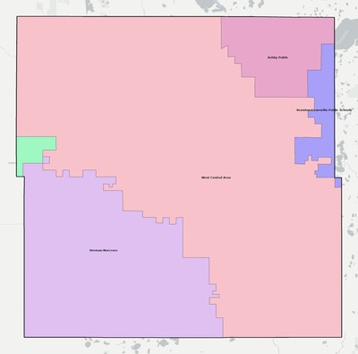 Grant County MN school district boundaries map