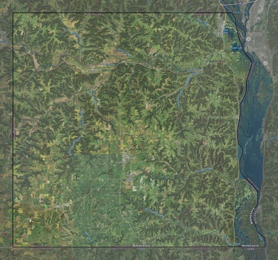 Houston County MN USGS imagery and topo map