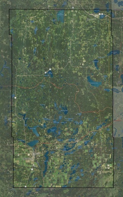 Hubbard County MN USGS imagery and topo map