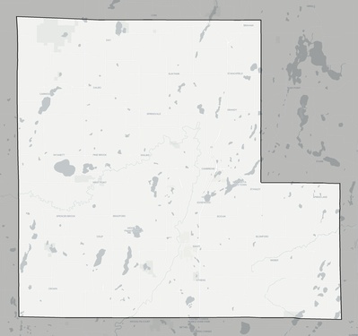 Isanti County MN county basemap context