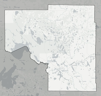 Itasca County MN county basemap context