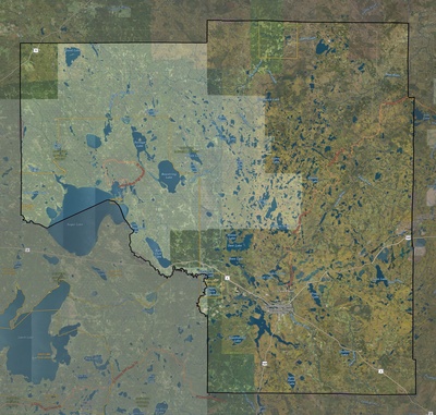 Itasca County MN USGS imagery and topo map