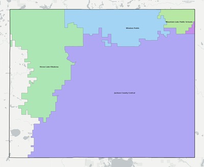 Jackson County MN school district boundaries map