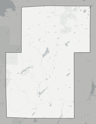 Kanabec County MN county basemap context
