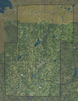 Kanabec County MN USGS imagery and topo map