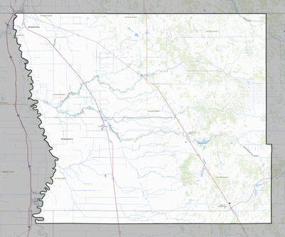 Kittson County MN USGS topo map