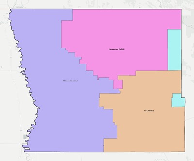 Kittson County MN school district boundaries map