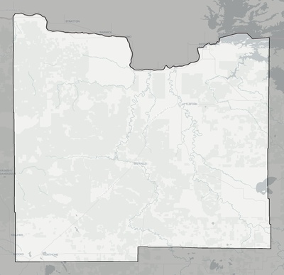 Koochiching County MN county basemap context