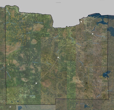 Koochiching County MN USGS imagery and topo map
